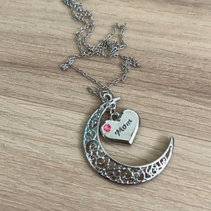 3+/$3 ea Mom Heart Moon Necklace